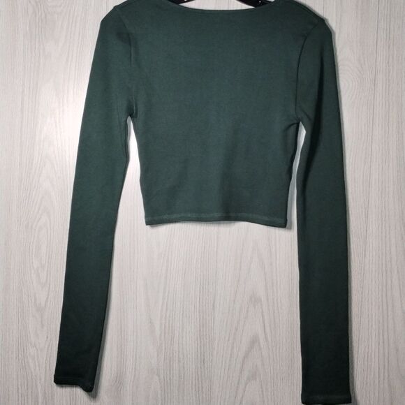 Free People Green Long Sleeve Top - Picture 4 of 4